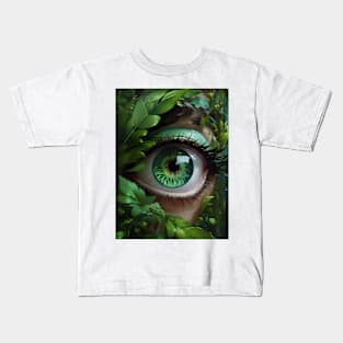 Closeup of a green eye Kids T-Shirt